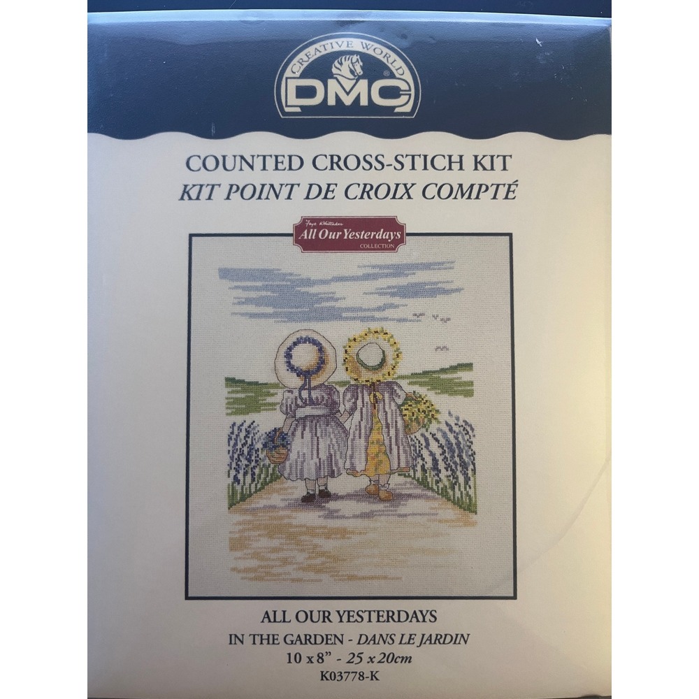 DMC Counted Cross Stitch Kit All our Yesterdays In the Garden NEW
